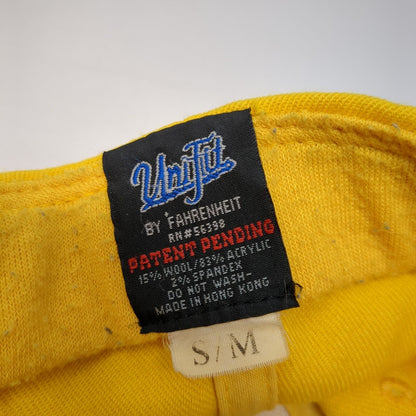 Chopperz Rule.com Fitted Hat Yellow S/M Embroidered 6 Panel Unifit Fahrenheit