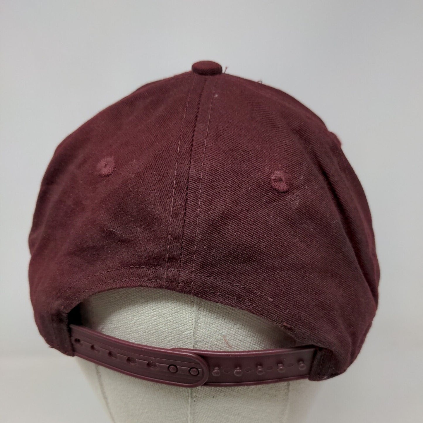 Aeropostale Snapback Hat Red OS Adjustable Embroidered Vented Holes 6 Panel
