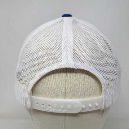 Pacific Headwear Men's Snapback Hat Blue Embroidered Texas Rangers Logo