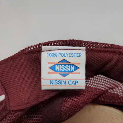 Nissin Men's Snapback Trucker Hat Red OSFA University of Indianapolis Vintage