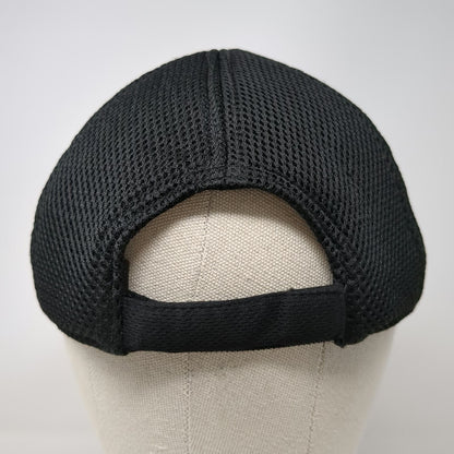 Puma 5 Panel Hat Black One Size Mesh Strapback Embroidered Cat Logo Sport Cap