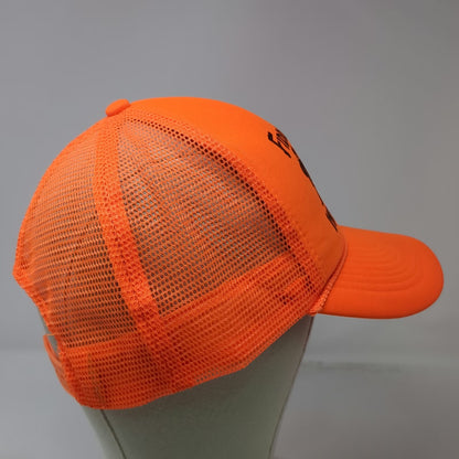 Nissin Trucker Hat Orange One Size Fiddlers Festival Weiser Idaho Mesh Snapback