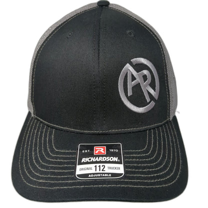 Richardson Trucker Hat Black One Size GoAutoRanch AR Logo Snapback Mesh 112