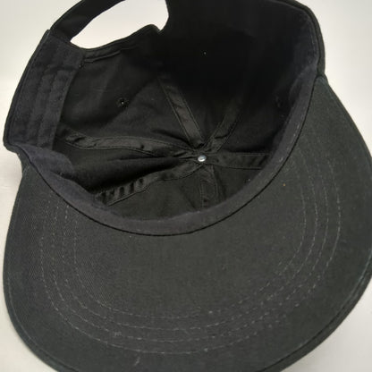 Forteee Baseball Cap Black One Size Slideback Hat Embroidered 6 Panel Curved