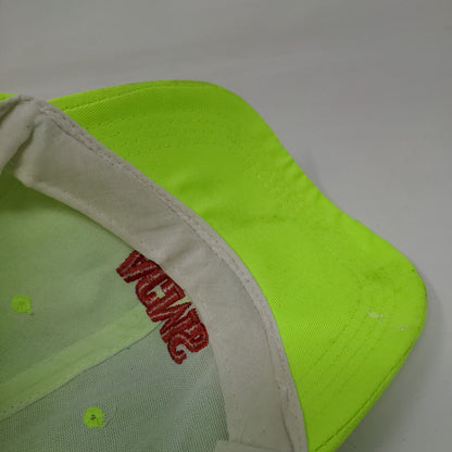 ACMS Strapback Hat Green One Size Adjustable Embroidered Vented Holes 6 Panel