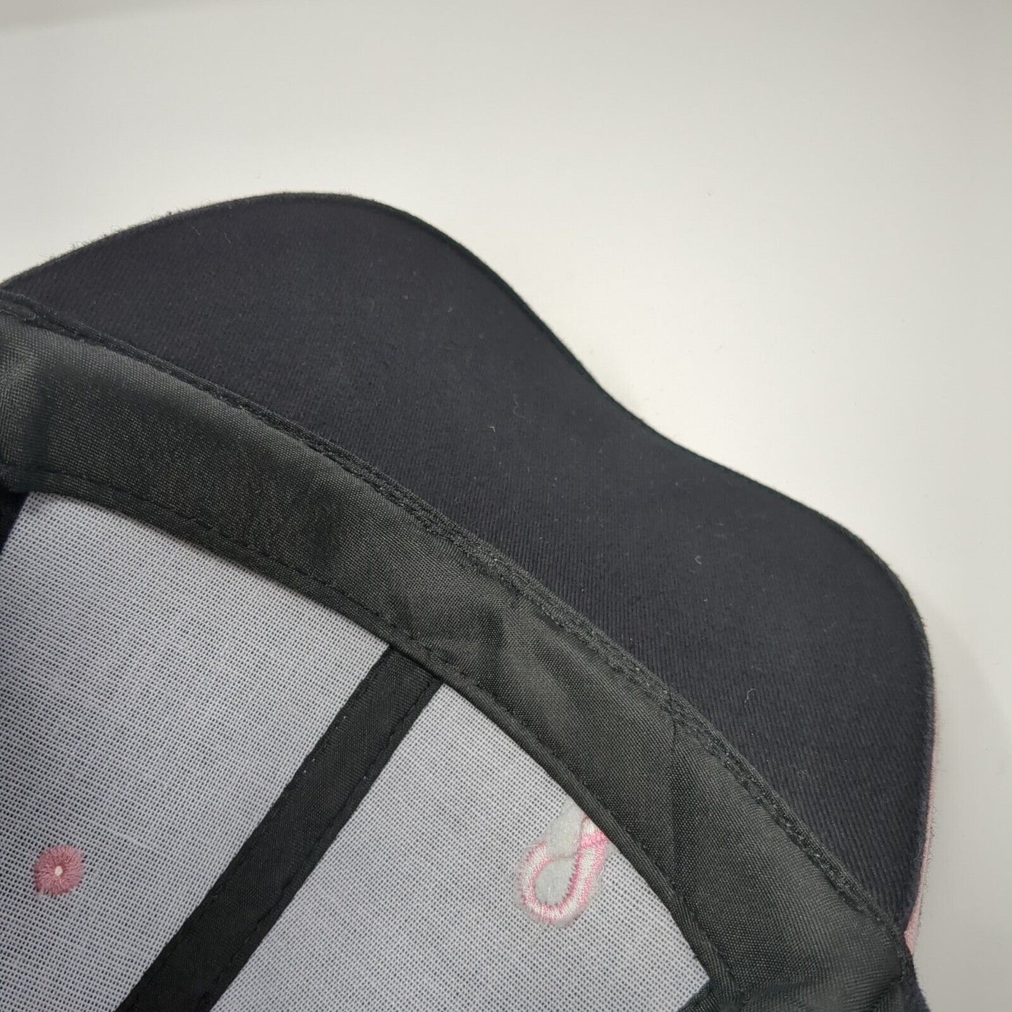 The Breast Cancer Site Slideback Hat Black One Size Pink Ribbon 6 Panel