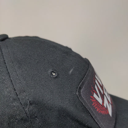VIVAZEN Patch Slideback Hat Black OSFM Adjustable Vent Holes 6 Panel