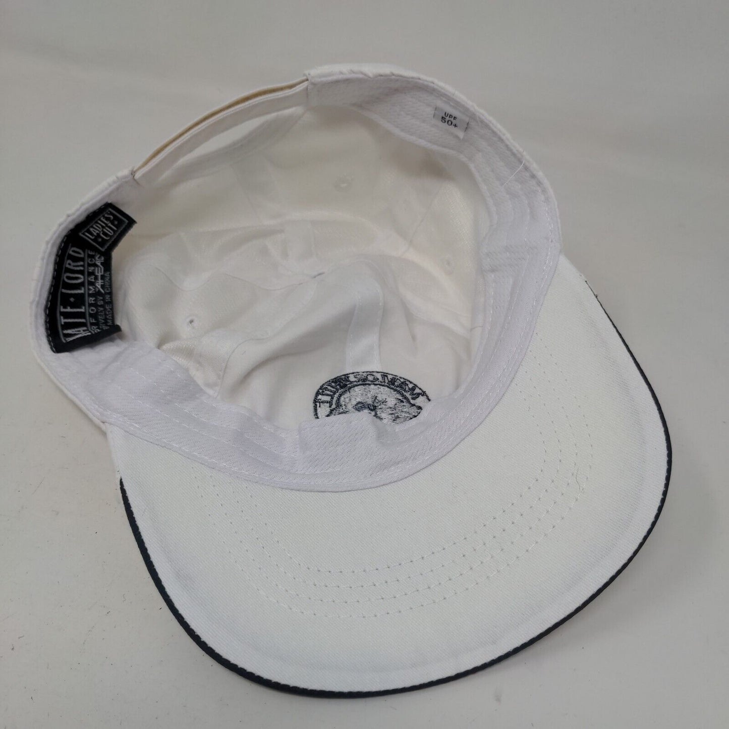 Kate Lord Women's Strapback Hat White Adjustable Mallory Hill Country Club Logo