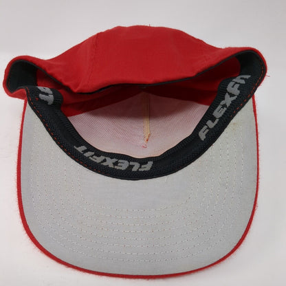 James Duda Excavating We Move The Earth Fitted Hat Red One Size Flexfit Yupoong