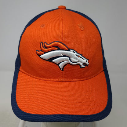 NFL Baseball Cap Orange One Size Denver Broncos Logo Embroidered Blue Hat