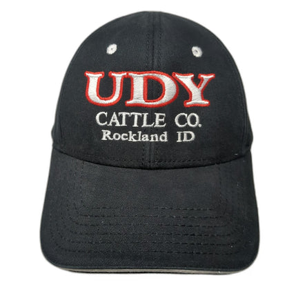 Otto Baseball Cap Black One Size Hat UDY Cattle Co Rockland ID Strapback Cotton