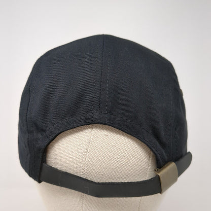 Unbranded Slideback 5 Panel Hat Black One Size Leather Strap Blank