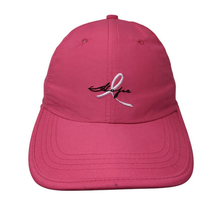 Hope Pink Ribbon Strapback Hat Pink One Size Adjustable 6 Panel Wilson