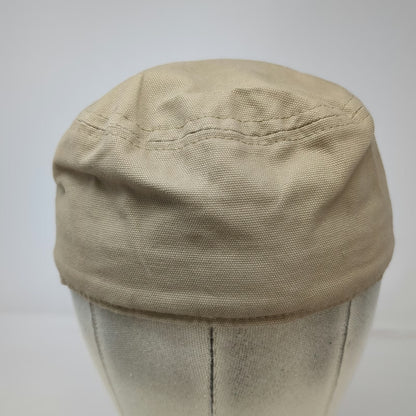 Stormy Kromer Baseball Cap Beige M Made in USA 5 Panel Embroidered Cotton Hat