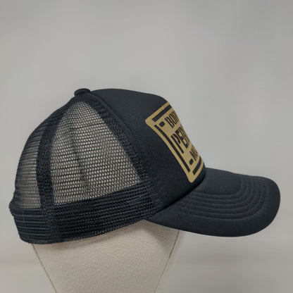 Borracho Pero Buen Muchacho Snapback Trucker Hat Black One Size Mesh Back