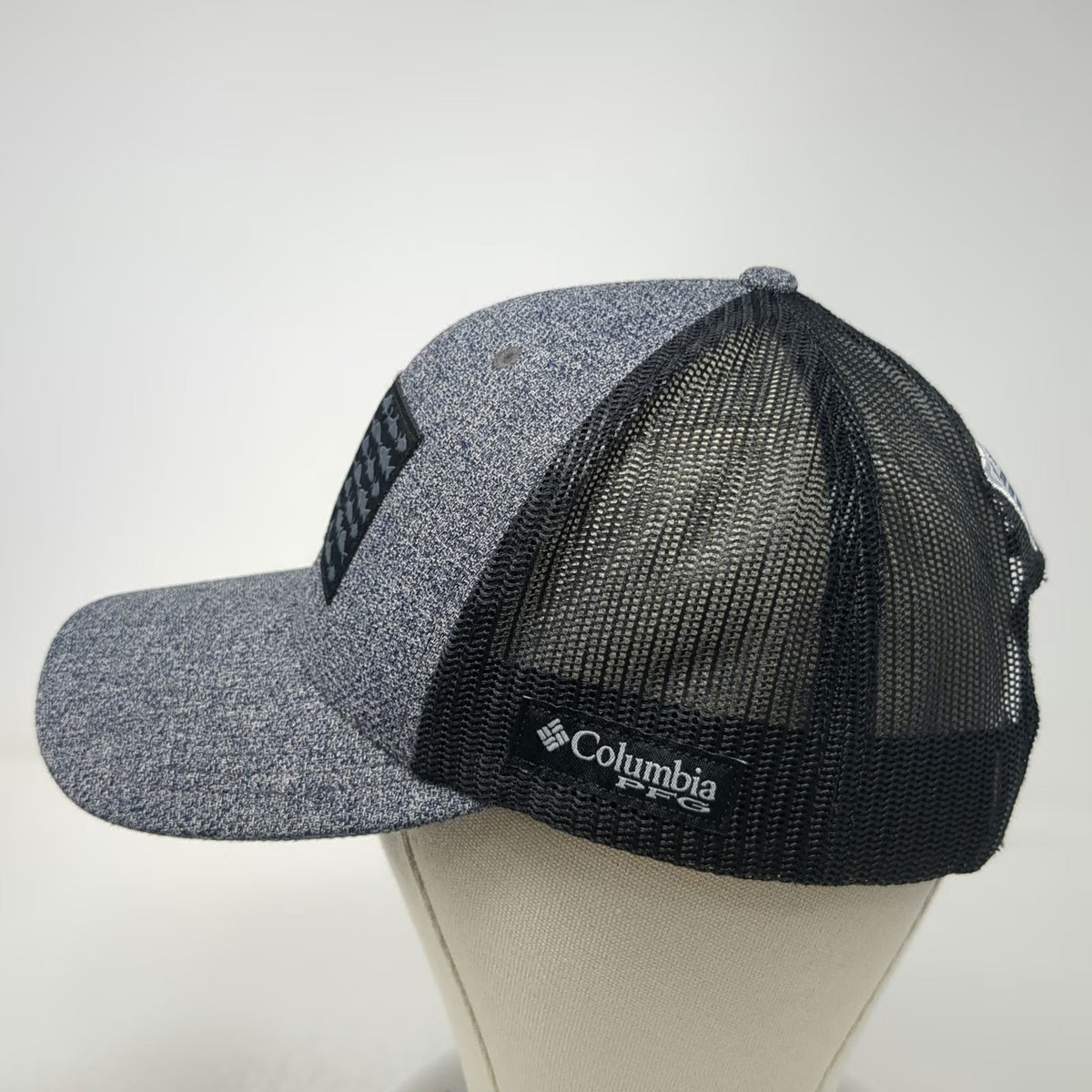 Columbia Trucker Hat Gray One Size Fish American Flag PFG Mesh Snapback Fishing