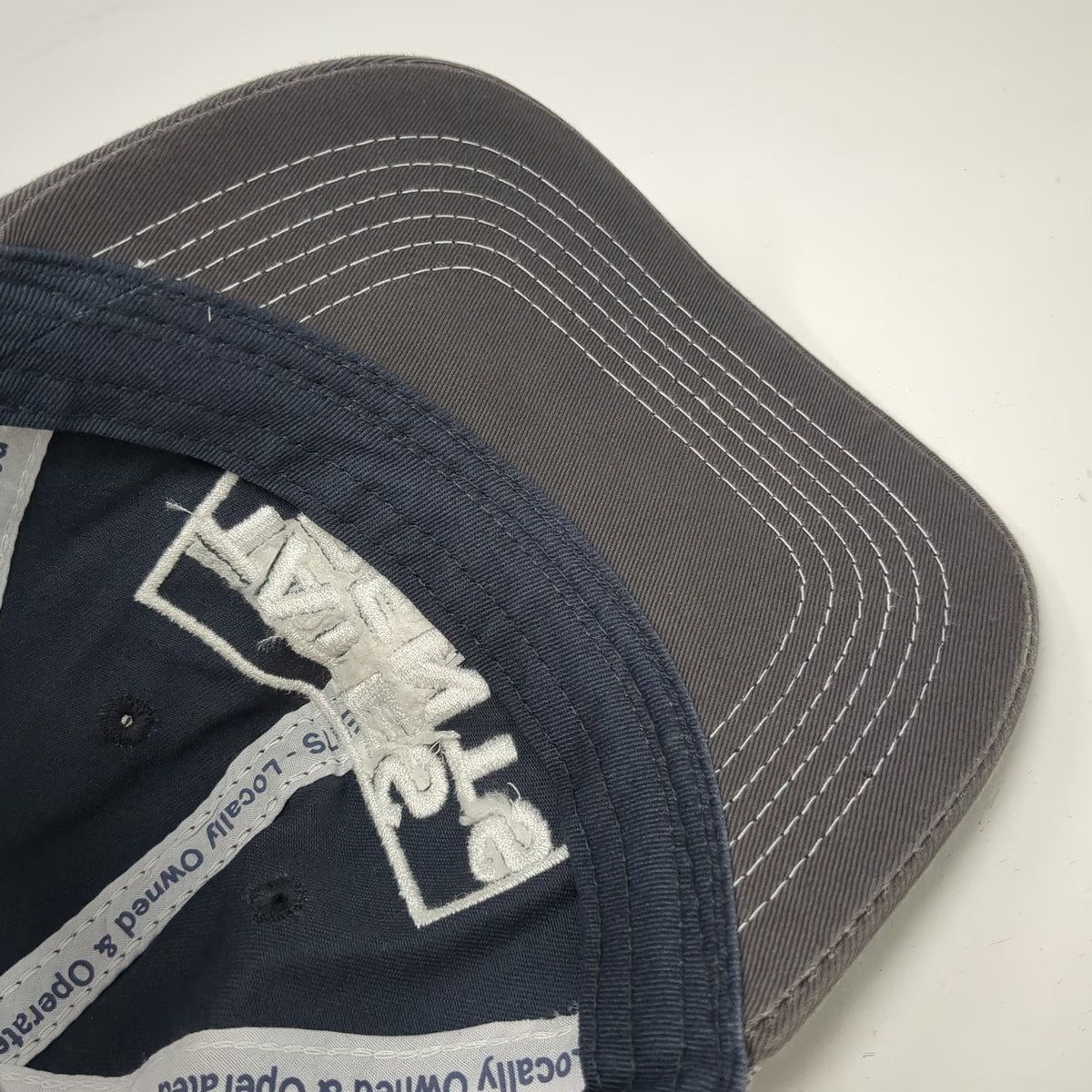 ITB Caps Tates Rents Baseball Cap Gray One Size Mesh Strapback Hat Boise Idaho