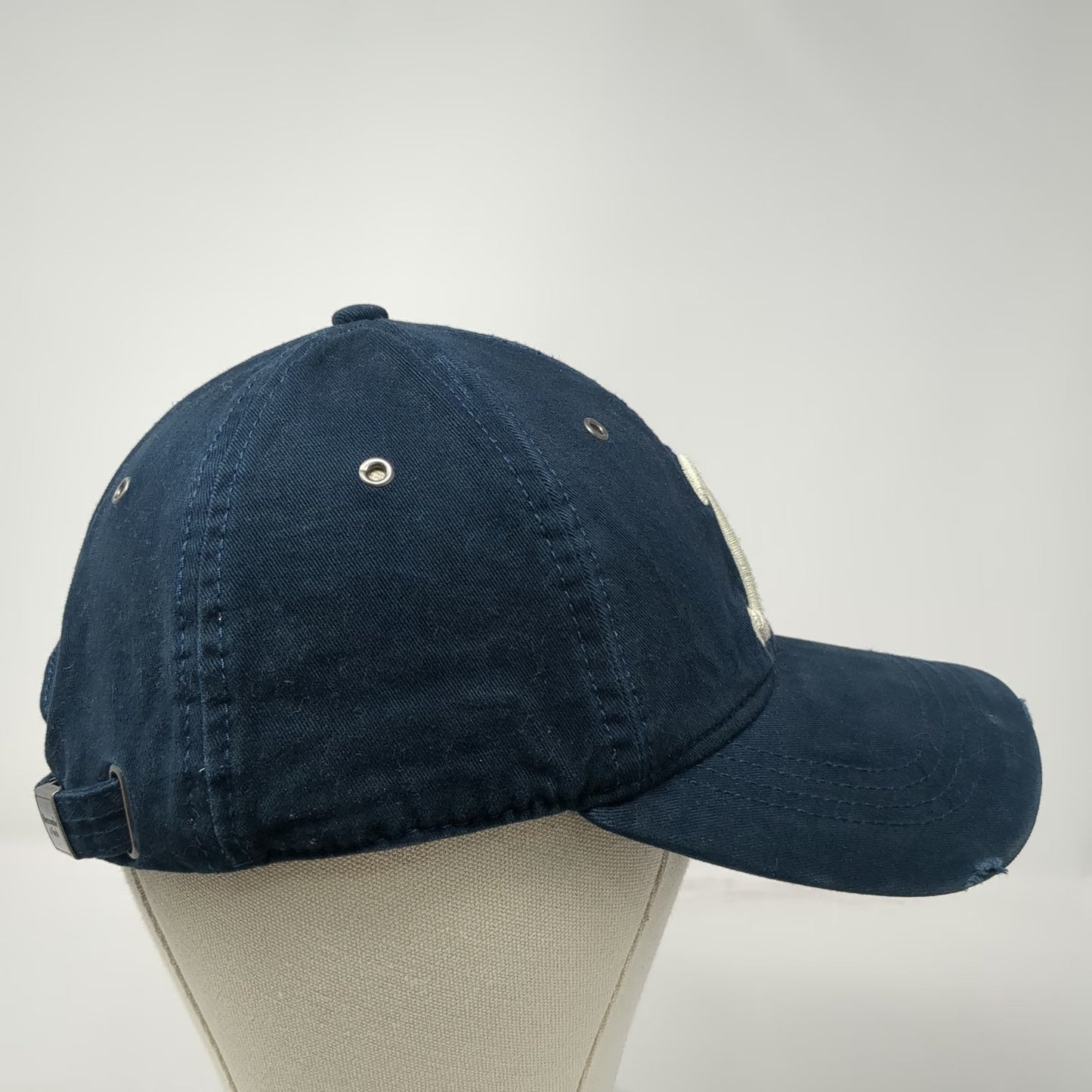 Abercrombie & Fitch Baseball Cap Blue One Size Embroidered Letter A Frayed Brim