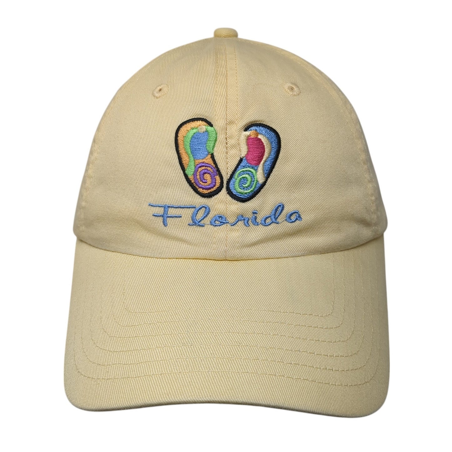 Florida Slideback Baseball Cap Yellow OS Adjustable Embroidered Royal Crown