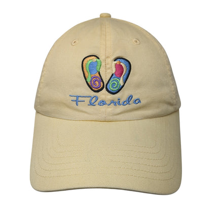 Florida Slideback Baseball Cap Yellow OS Adjustable Embroidered Royal Crown