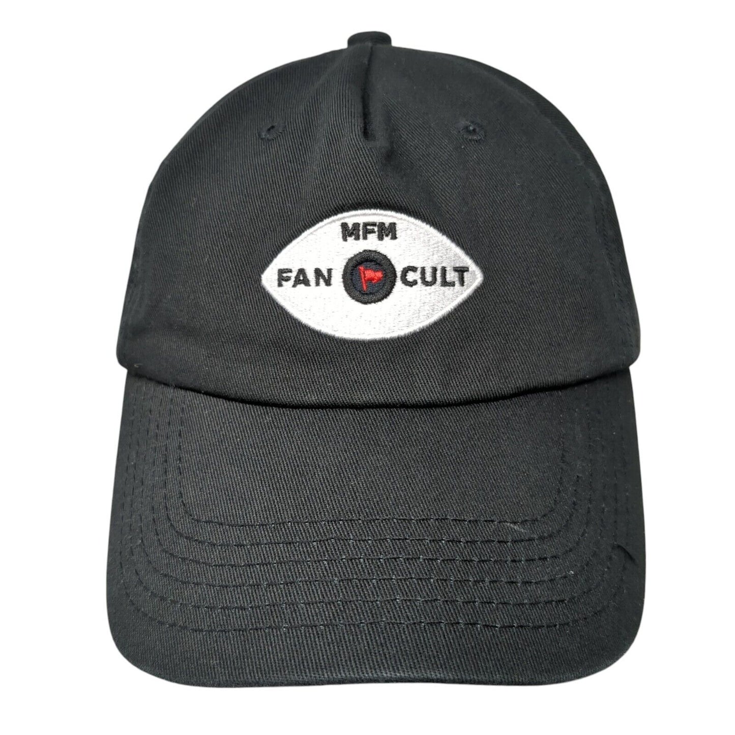 MFM Fan Cult Snapback Hat Black One Size Adjustable Embroidered Vented Holes