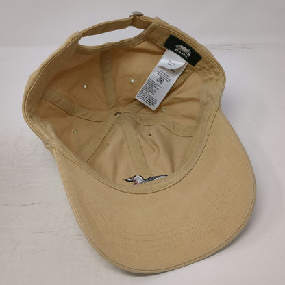 Roots Baseball Cap Beige One Size Embroidered Loon Bird Cotton Slideback Hat