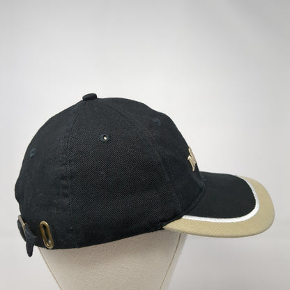 MAUI Slideback Hat Black One Size Adjustable Embroidered Vented Holes Surfware