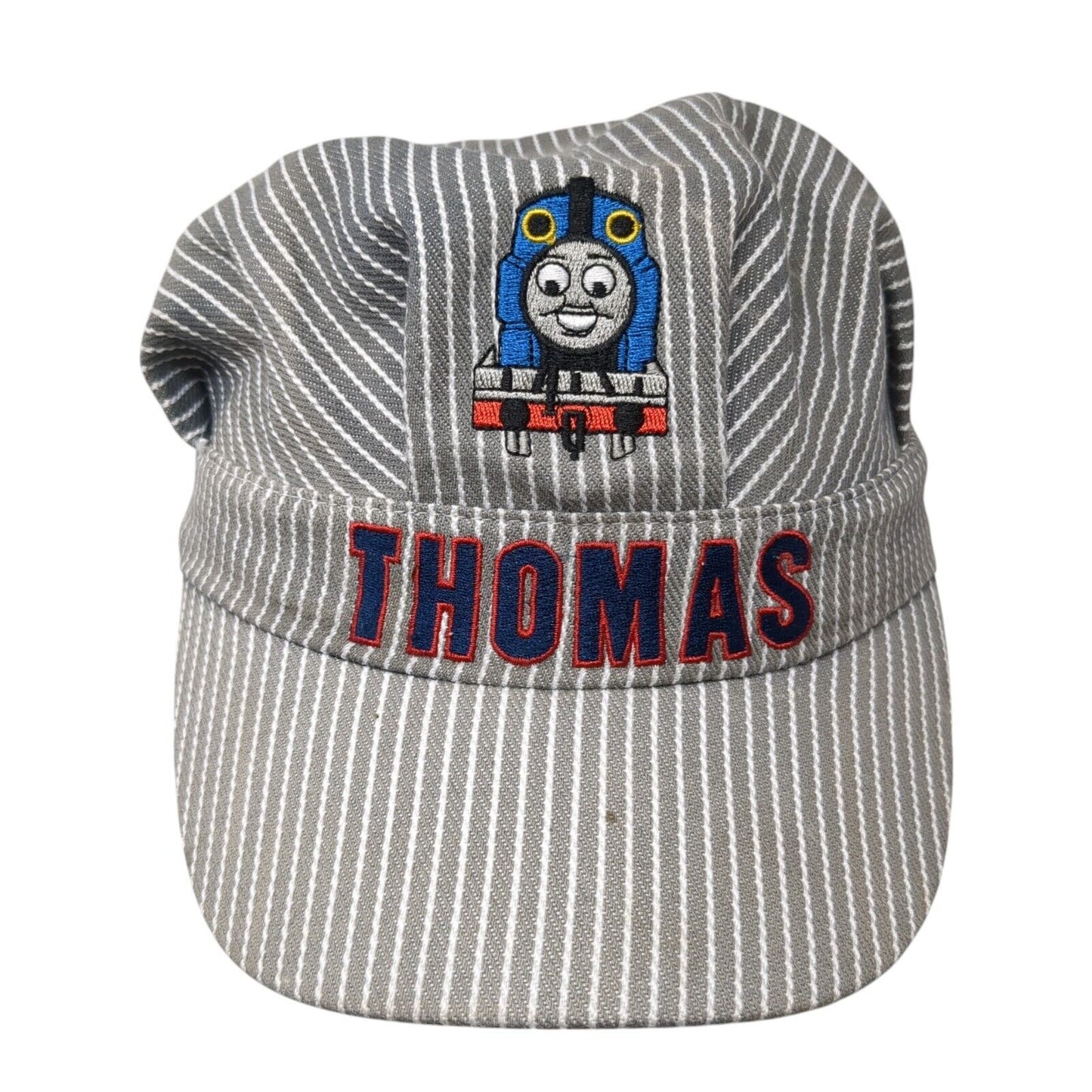 Thomas The Train Youth Conductor Hat Gray OS Adjustable Embroidered Pinstripe