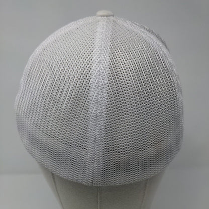 Buck This Fitted Mesh Back Trucker Hat White OSFA Flexfit Yupoong