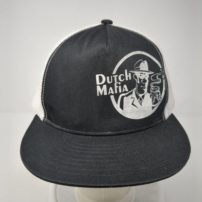 Dutch Mafia Snapback Trucker Hat Black One Size Mesh Back Yupoong