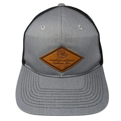 Port Authority Gonzaga Bulldogs NCAA Trucker Hat Black OSFM Leather Patch Mesh