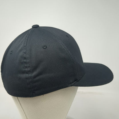Port Authority Baseball Cap Black M Interfor Embroidered Logo Flexfit Fitted Hat