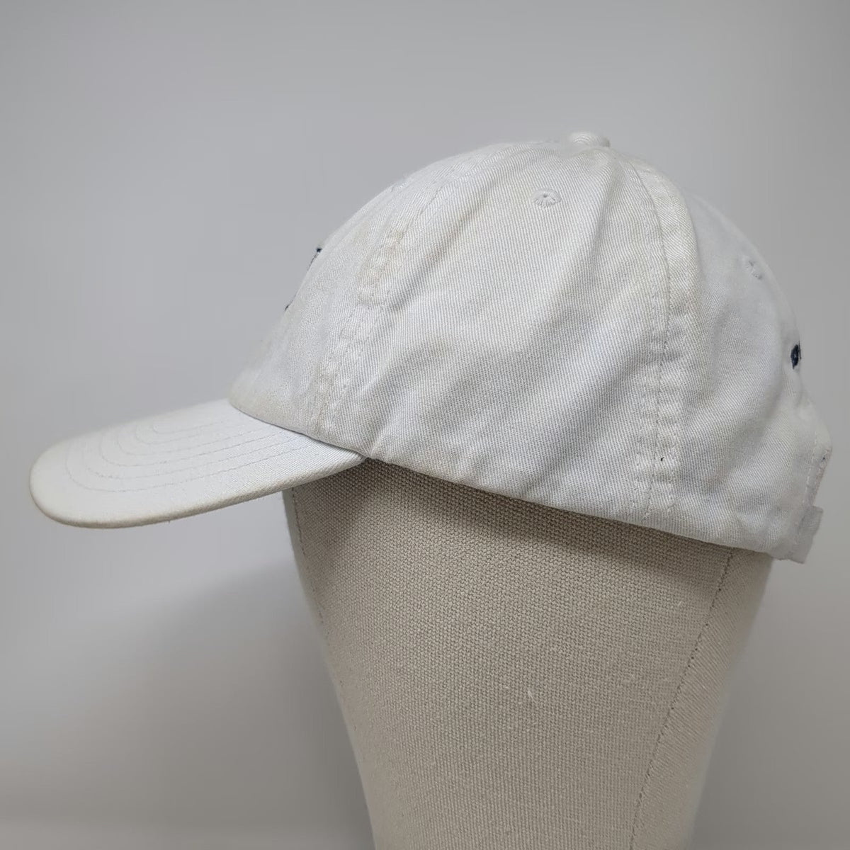 White Baseball Cap One Size USTA League 2010 Team Captain Tennis Sports Logo Hat