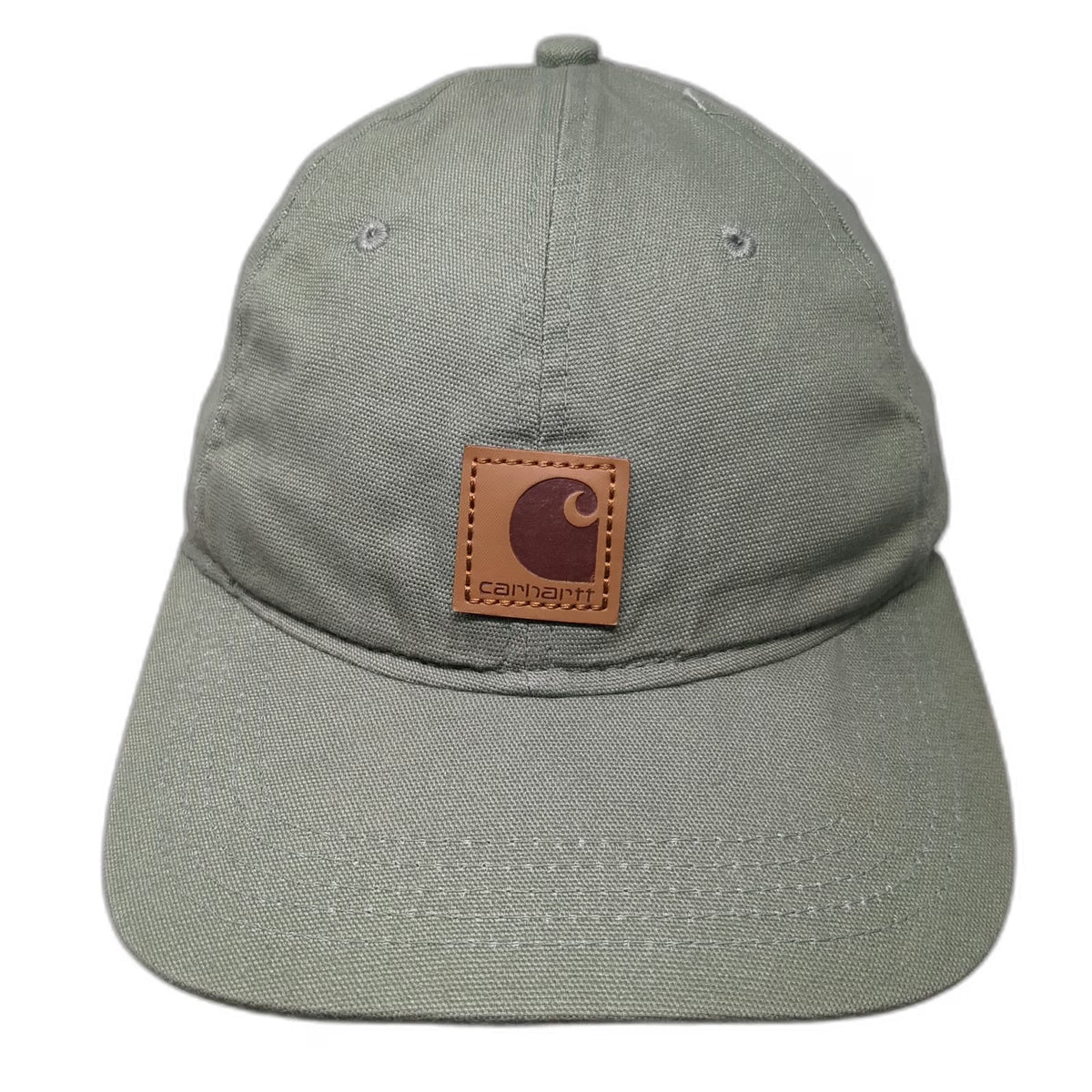 Carhartt Baseball Cap Green One Size Canvas Logo Patch Strapback Workwear Hat