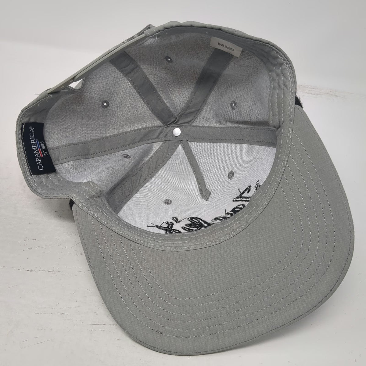 Cap America 5 Panel Hat Gray One Size Jack's Classic Rope Snapback Polyester