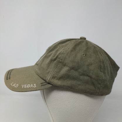 Unbranded Men's Slideback Hat Green Embroidered Las Vegas Adjustable