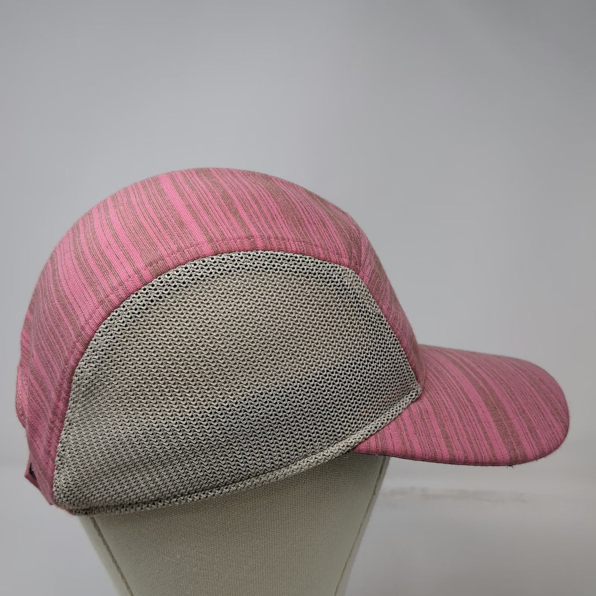 Pistil 5 Panel Pink One Size Mesh Back Strapback Hat Embroidered Logo