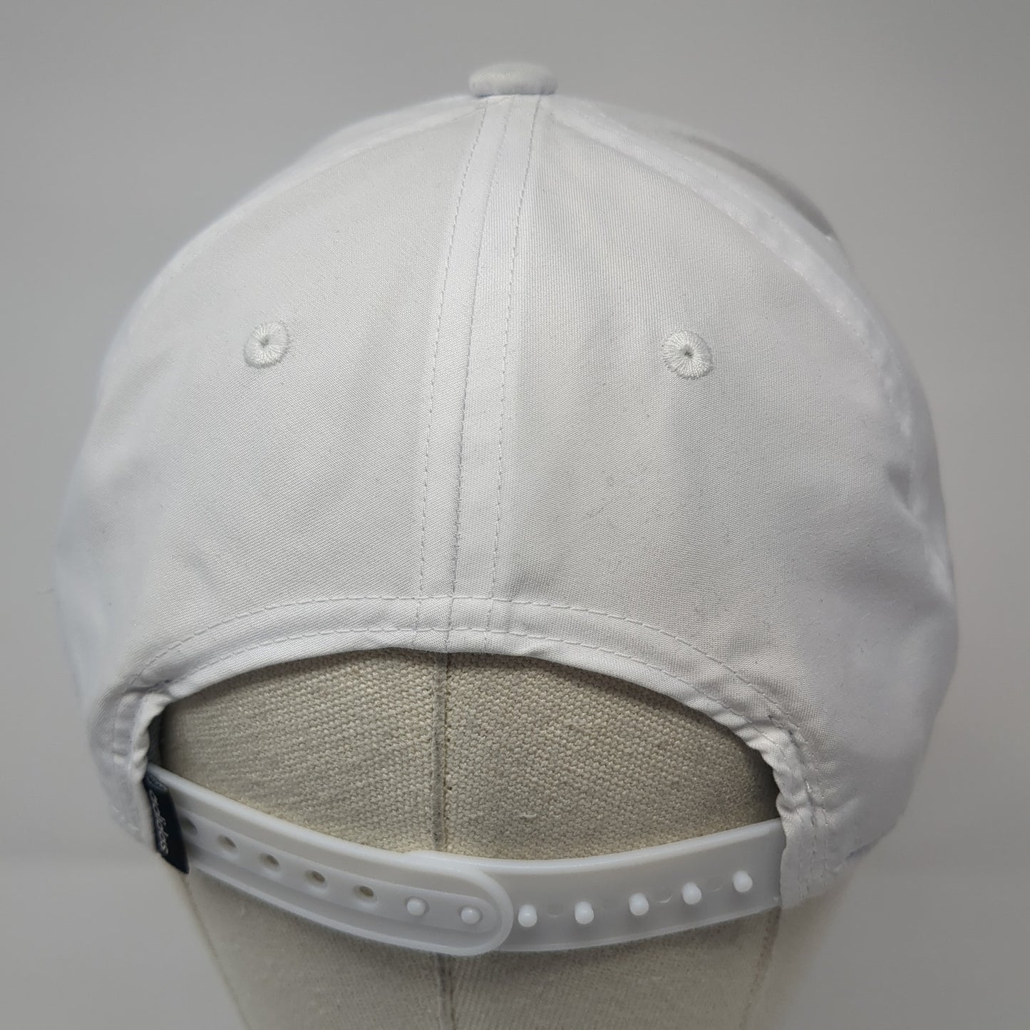 Adidas Spell Out Snapback Hat White One Size Adjustable Solid 6 Panel