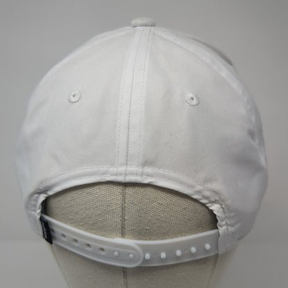 Adidas Spell Out Snapback Hat White One Size Adjustable Solid 6 Panel
