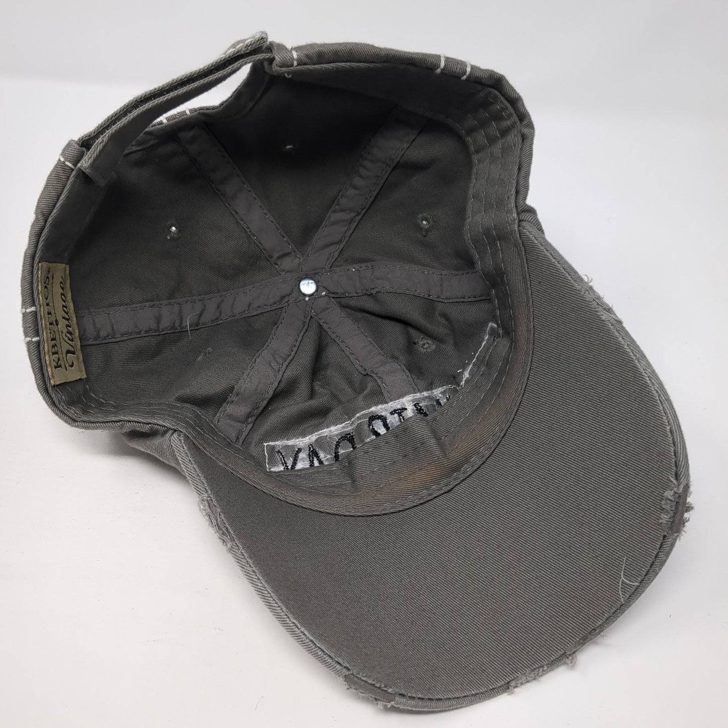 Bad Hair Day Baseball Cap Gray One Size Adjustable Distressed KB ETHOS Vintage