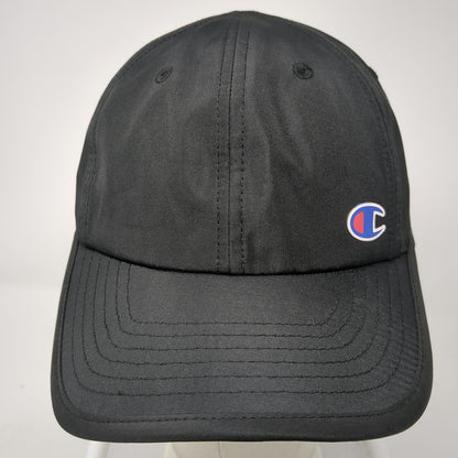 Champion Baseball Cap Black One Size Adjustable Strapback Embroidered Logo hat