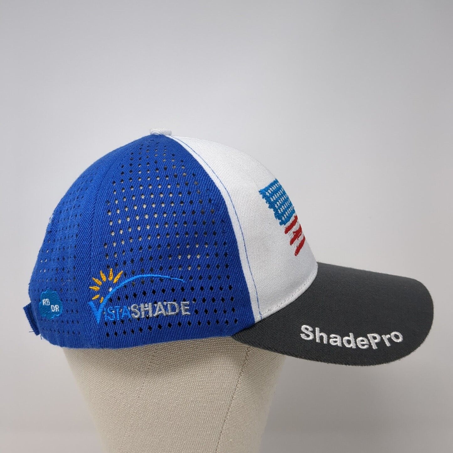 USA Flag ShadePro Strapback Hat Multi One Size RV Awnings Laser Cut