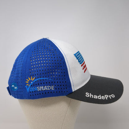 USA Flag ShadePro Strapback Hat Multi One Size RV Awnings Laser Cut