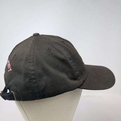 Ralph Lauren Black Label Black Pink Pony Embroidered Logo Slideback Hat Vintage