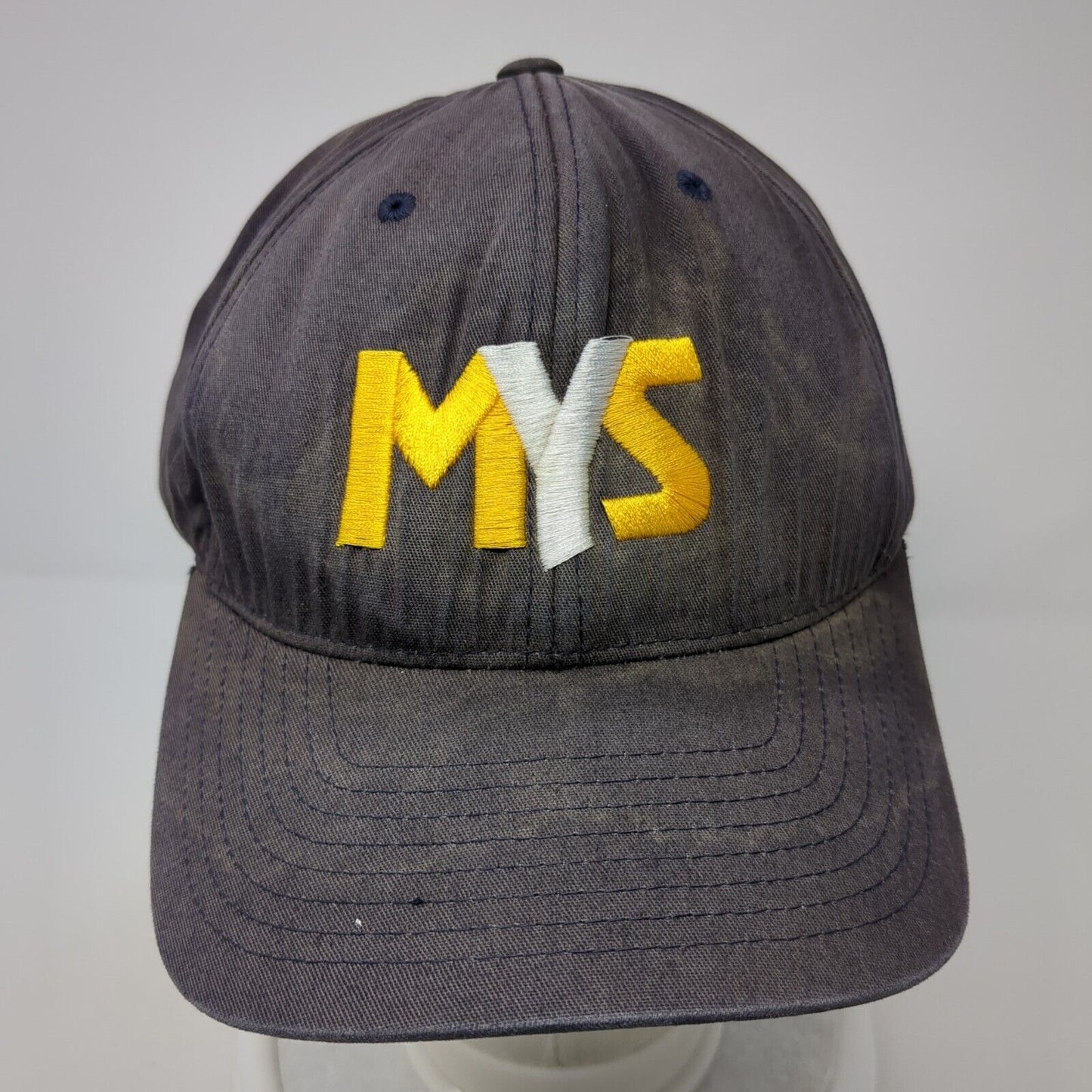 MYS Fitted Hat Blue 7 3/8-8 Stretch Solid Embroidered Pacific Headwear