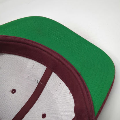 Anetik Snapback Red One Size Hat Wool Blend Green Undervisor Comfort In Chaos