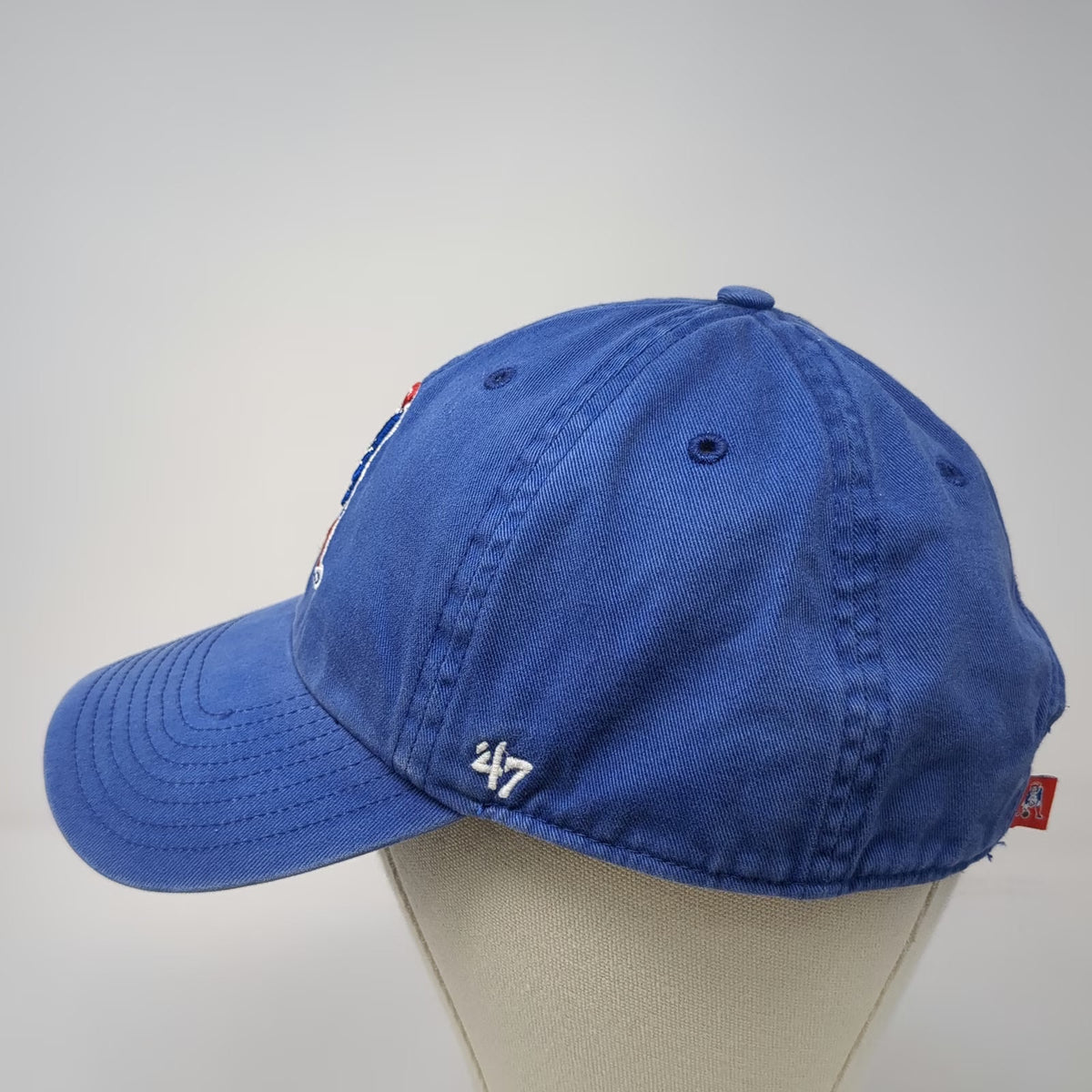 New England Patriots NFL '47 Cap Blue One Size Throwback Logo Slideback Cotton