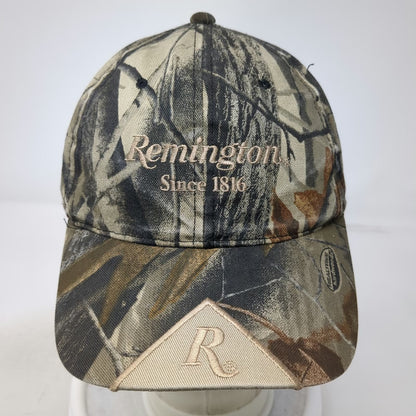 Remington Baseball Cap Green Camo One Size Realtree Hardwoods Slideback Hat