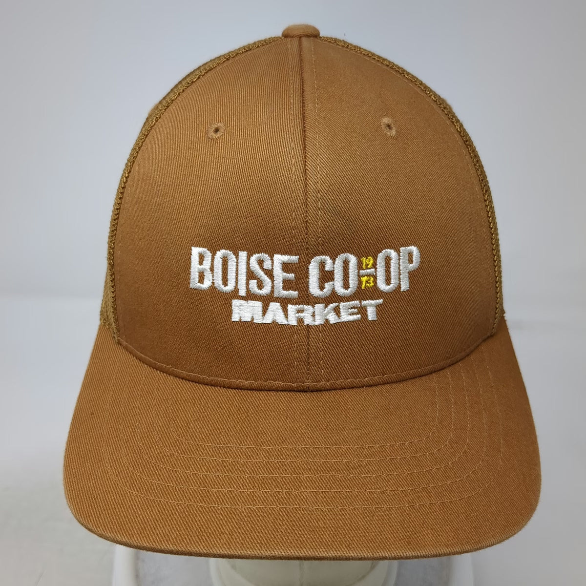 Carhartt Trucker Hat Brown One Size Boise Co-op Market Snapback Mesh Back