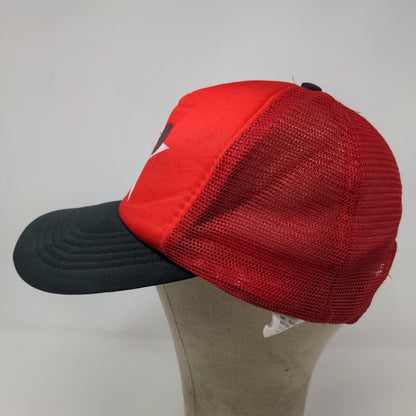 Disney Men's Snapback Mesh Back Hat Red Size OSFA Vintage Mickey Mouse Club